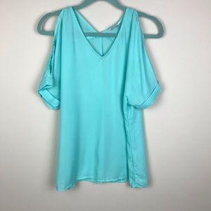 ⚡️3/$15⚡️ Charming Charlie Blue Cold Shoulder